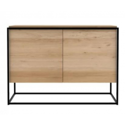 Ethnicraft Oak Monolit Sideboard W110/D45/H78cm – 2 Doors - Solid Oak